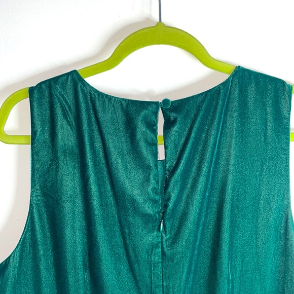 J.Crew Velvet Ruffle-hem Dress In Academic Green - Picture 6 of 6